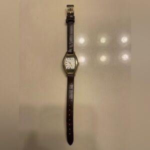 Brown Leather Gold Face Nine West Watch